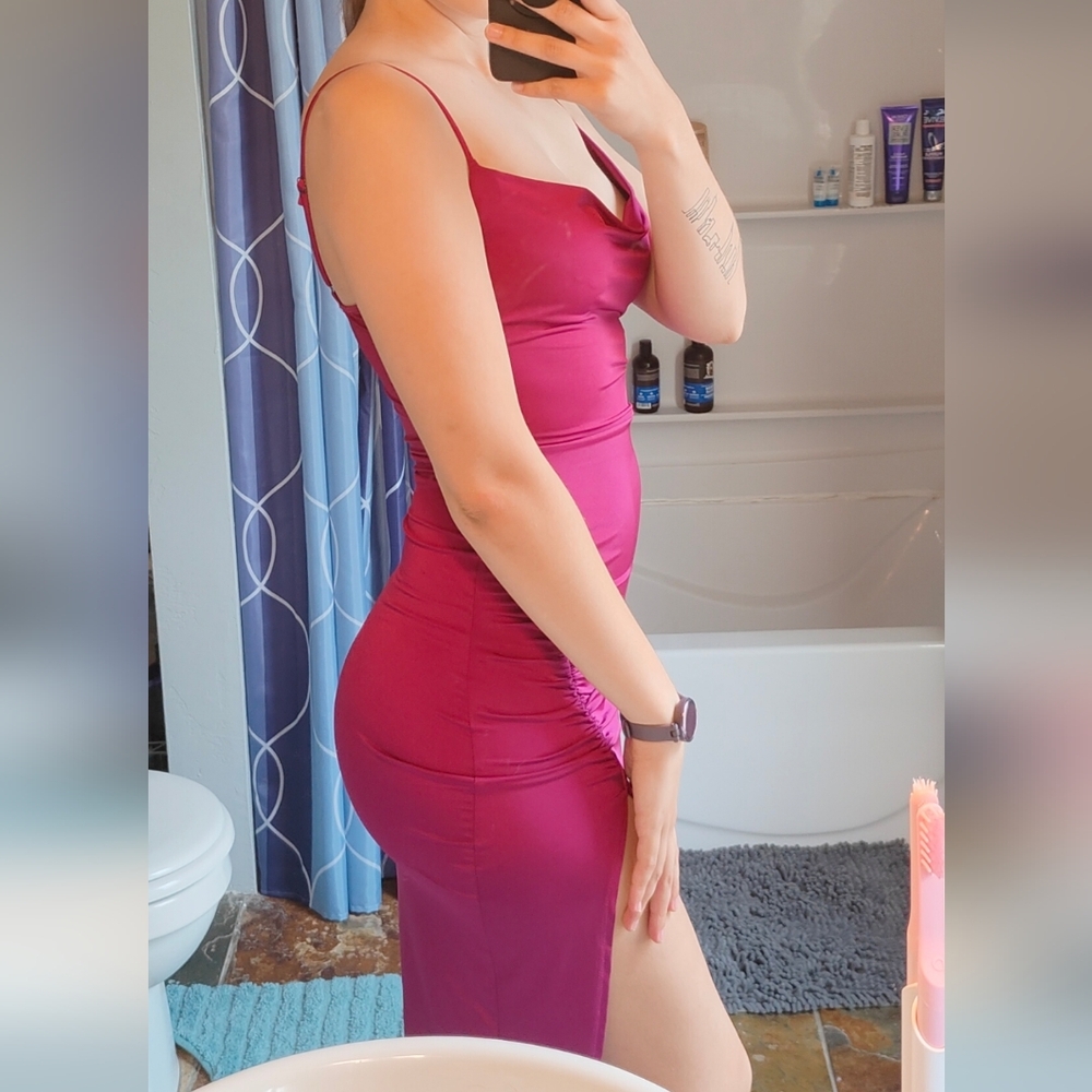 Silky Ruched Dress - Picture 4 of 5